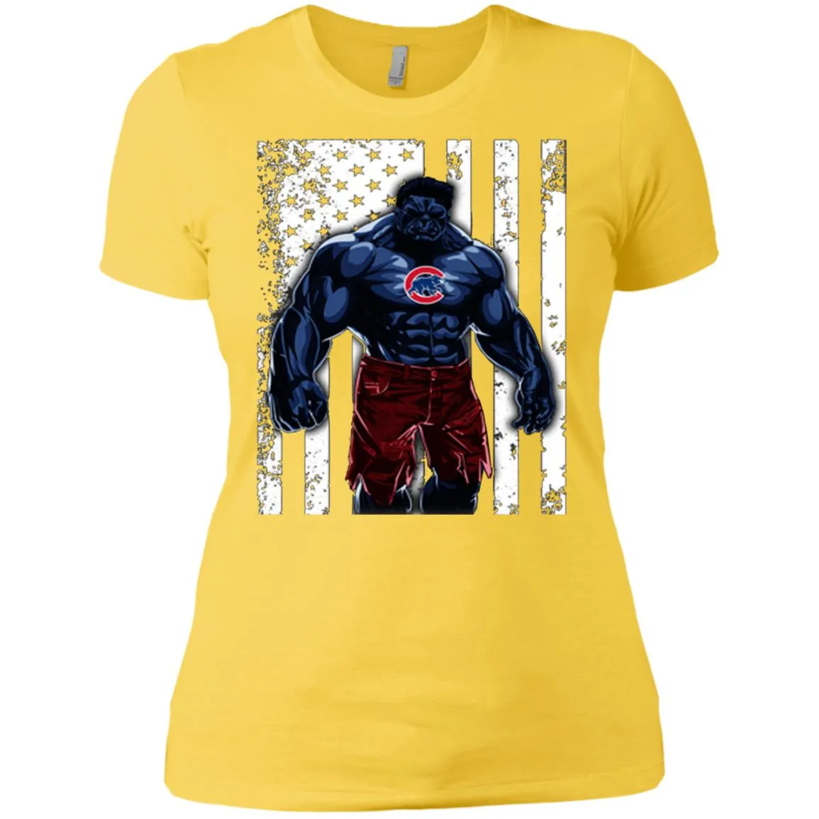 Giants Hulk Chicago Cubs T-shirt Flag Women Cotton T-Shirt