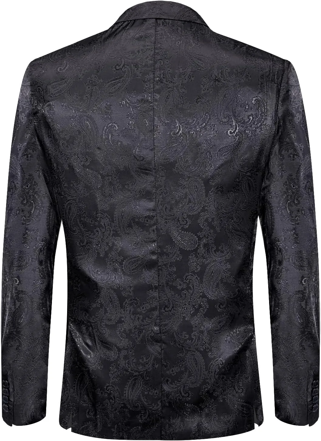 Hi-Tie Mens Blazer Jacket One Button Suit Silk Satin Light Weight Suit Paisley Solid Casual Sport Coats Tuxedo Jacket