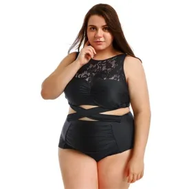 High Waist Monokini High Neck Bikini