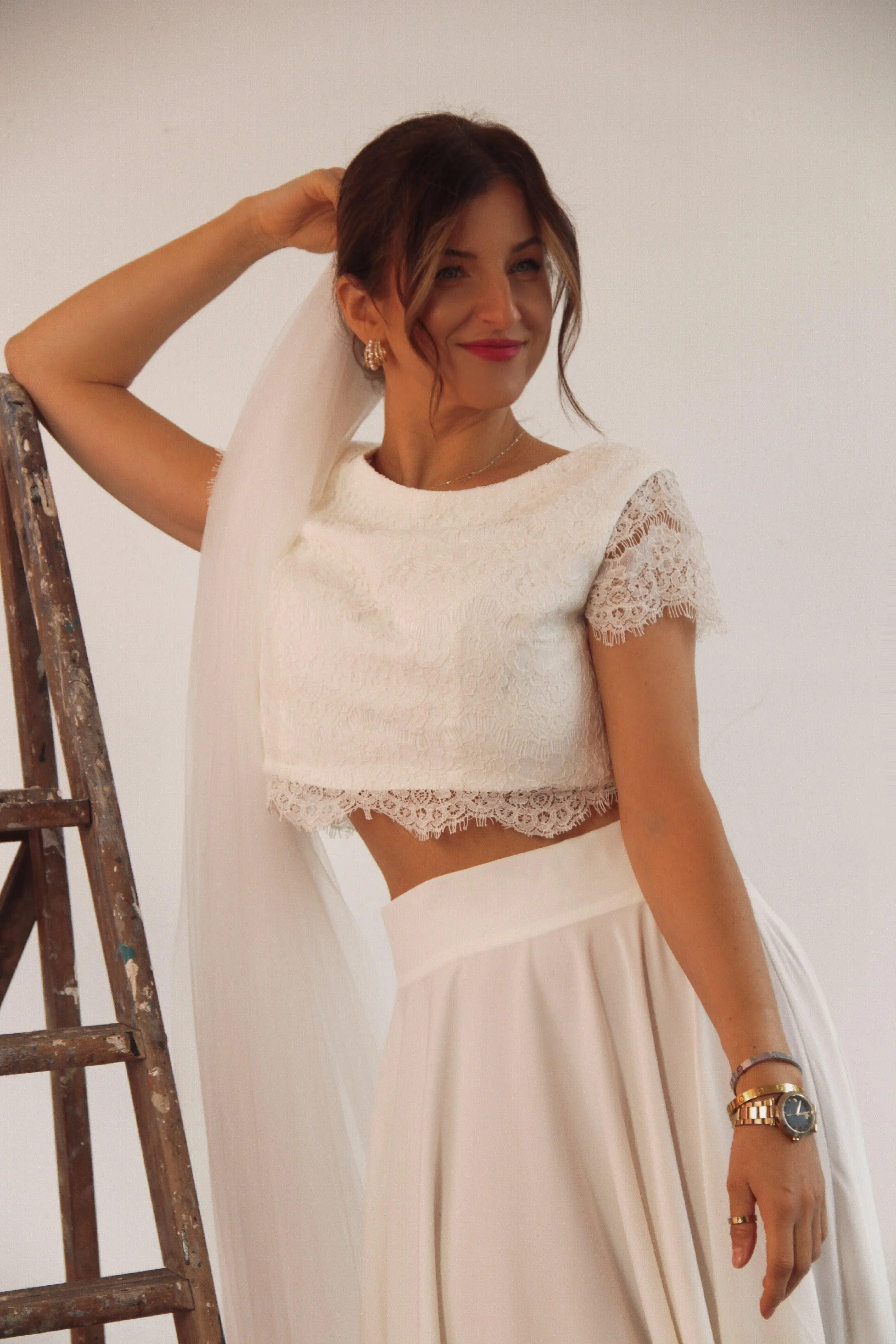 High Waisted Bridal Skirt
