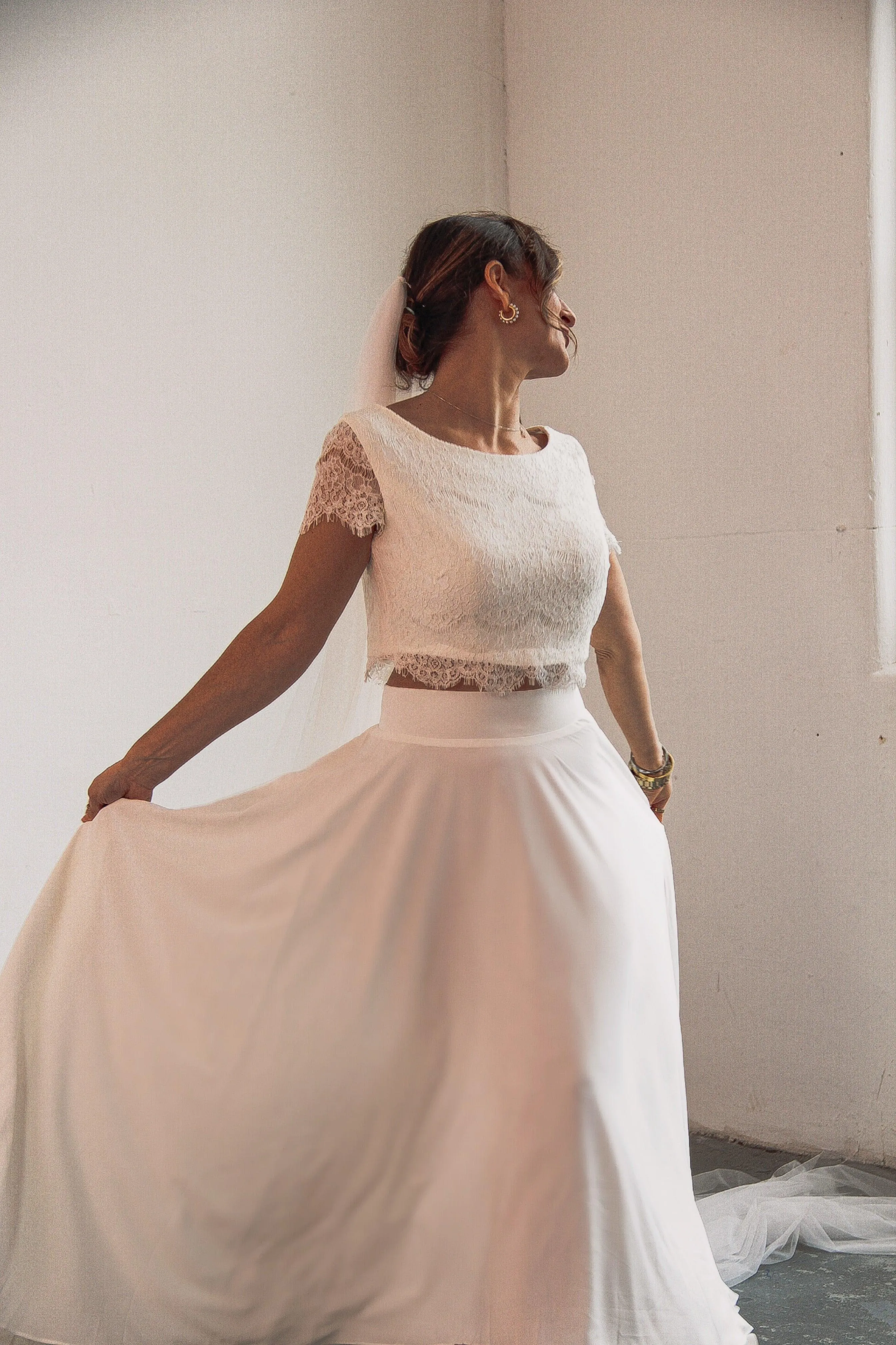 High Waisted Bridal Skirt