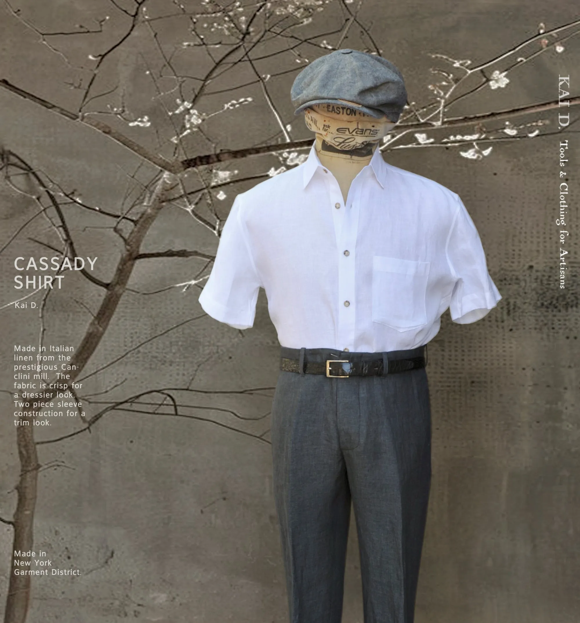 Italian Linen Cassady shirt - S, M, L, XL, XXL