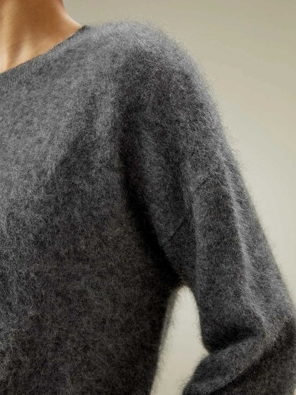 LilySilk 100% Cashmere Sweater for Women Relaxed Drop-Shoulder Crew Neck Long Sleeves Oversize Fit Jumper