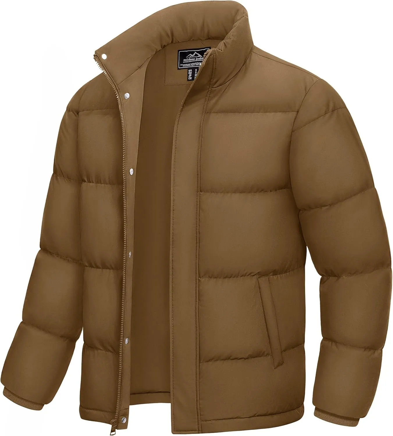 MAGCOMSEN Men's Down Jacket Warm Puffer Jacket Winter Coats Water Resistant Windproof Insulated Jacket