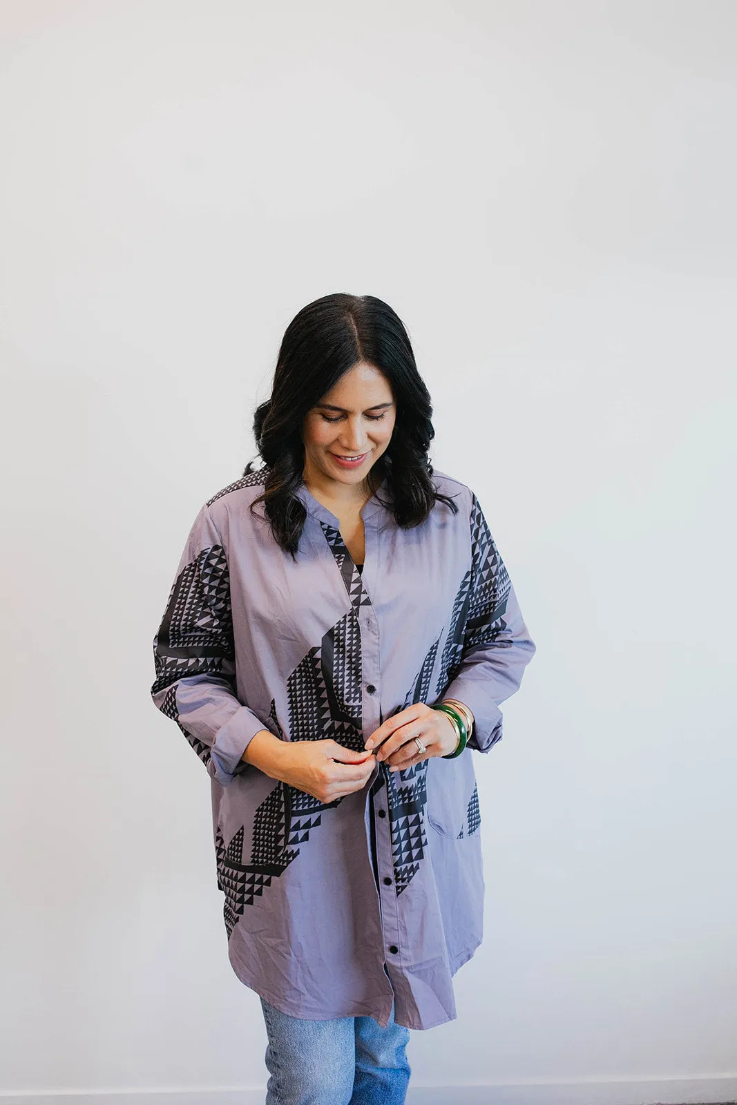 Maunga Button Shirt - Mauve