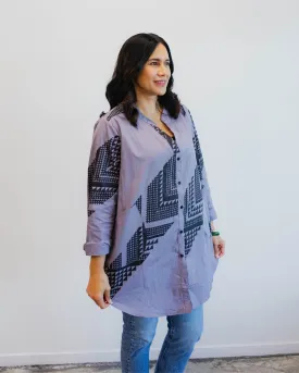 Maunga Button Shirt - Mauve