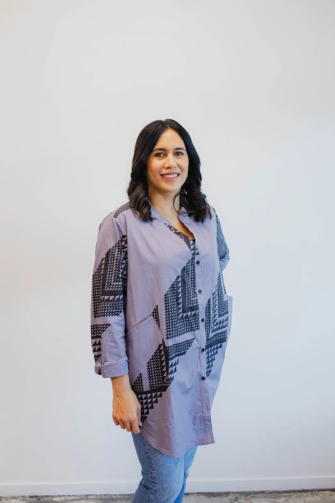 Maunga Button Shirt - Mauve