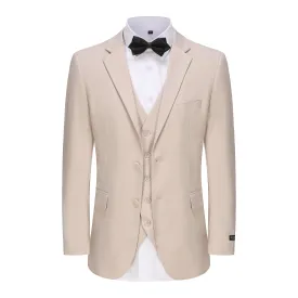 Men's 3-Piece Classic Fit Performance Stretch Suit (LT BEIGE, LILAC, ROSE)