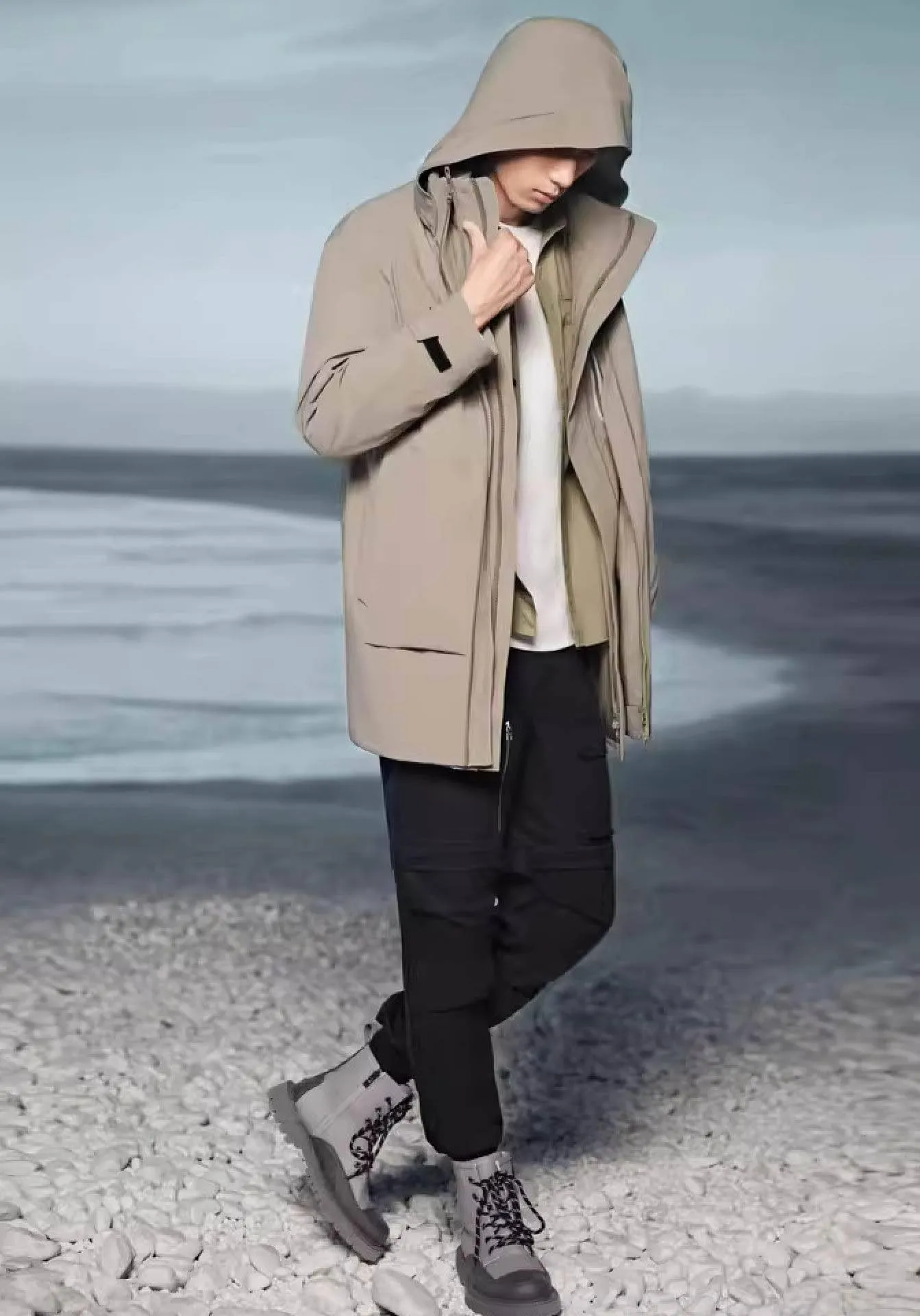 Mid-Length Goose Down Jacket
