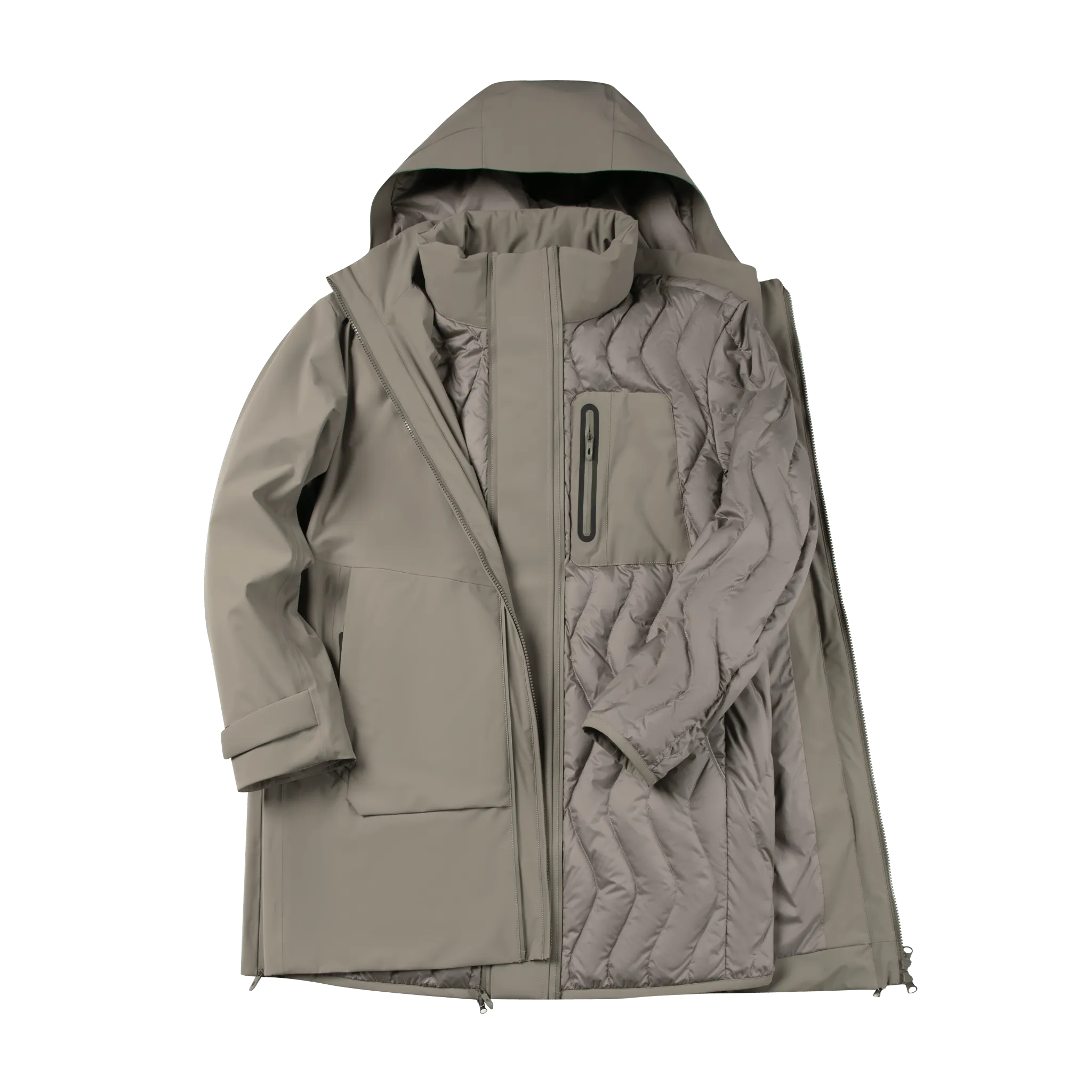 Mid-Length Goose Down Jacket