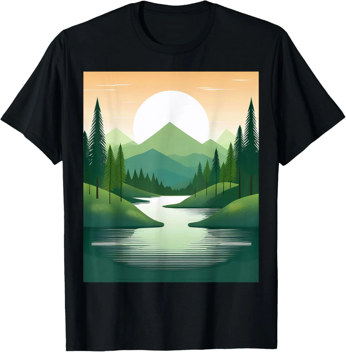 Minimalist mountain landscape T-Shirt