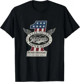 Motorcycle shop shirt No. 1 Vintage Biker USA Pride Classic T-Shirt