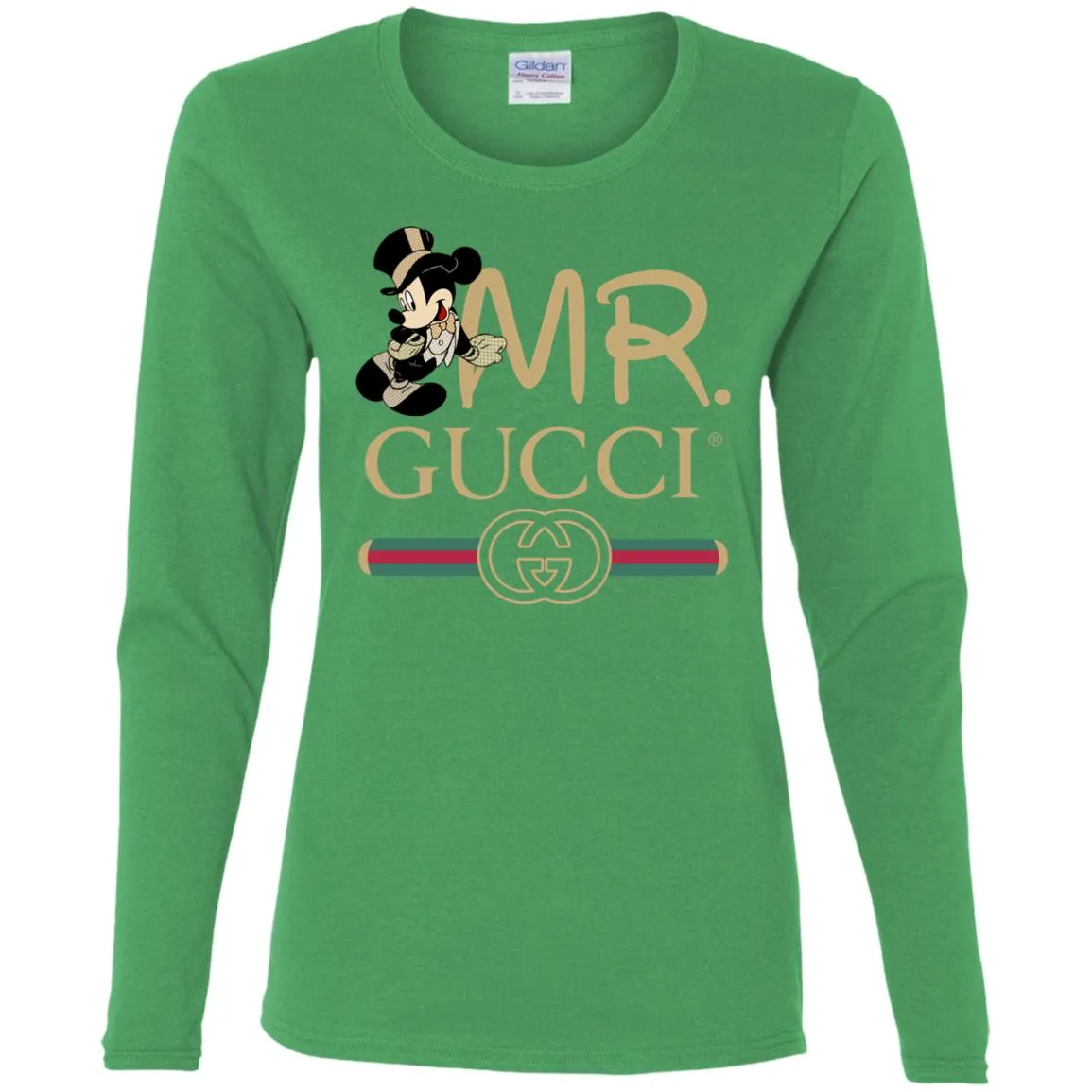 Mr Mickey Gucci Couple Disney Shirt Valentine's Day T-shirt Women Long Sleeve Shirt