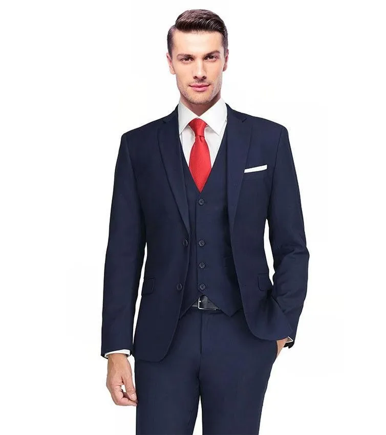 New York Man Italian Designer Ink Blue 2 Piece Suit (available in Slim or Modern fit)