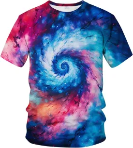 Novelty Tie-Dye T Shirt Funny Psychedelic Graphic Tee Shirt