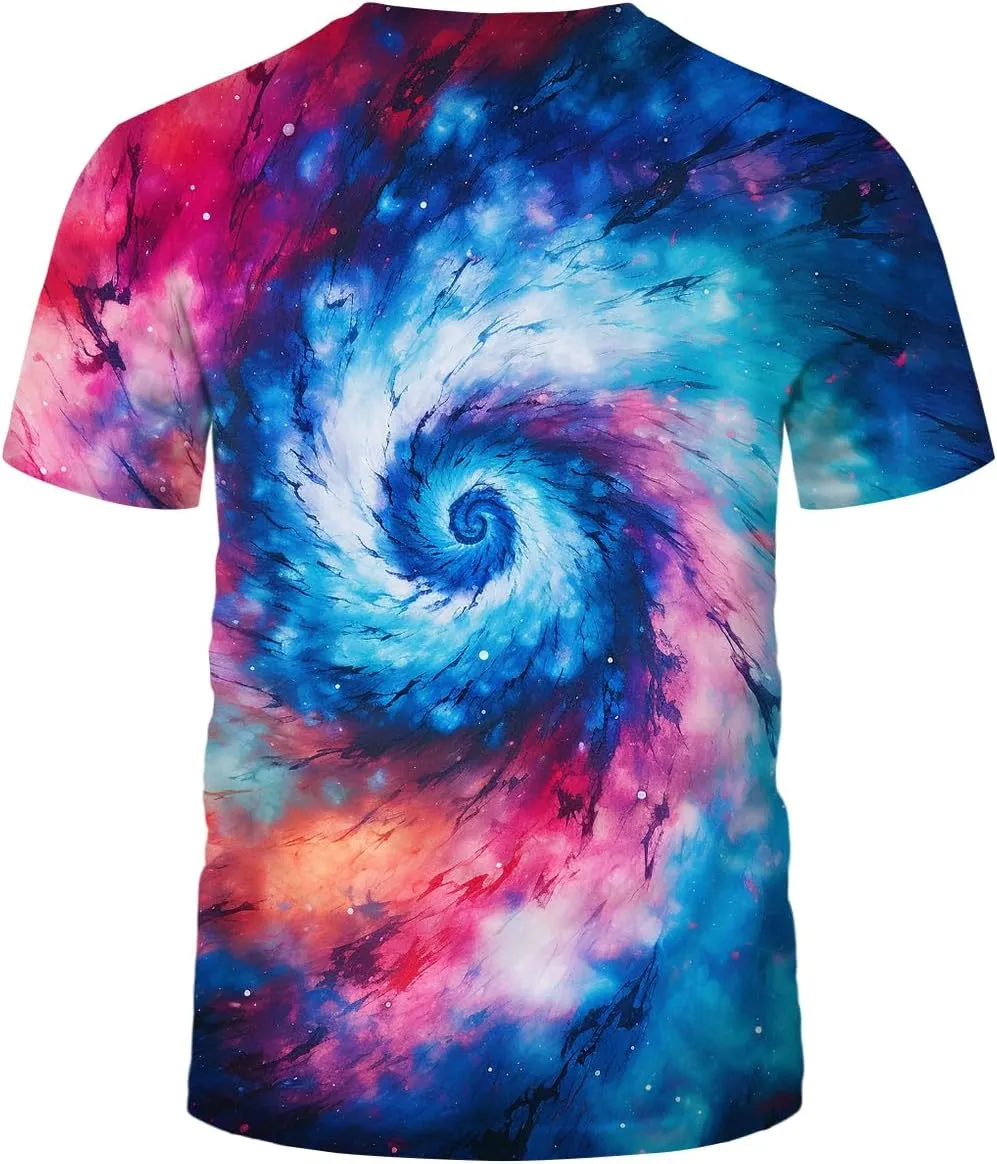 Novelty Tie-Dye T Shirt Funny Psychedelic Graphic Tee Shirt