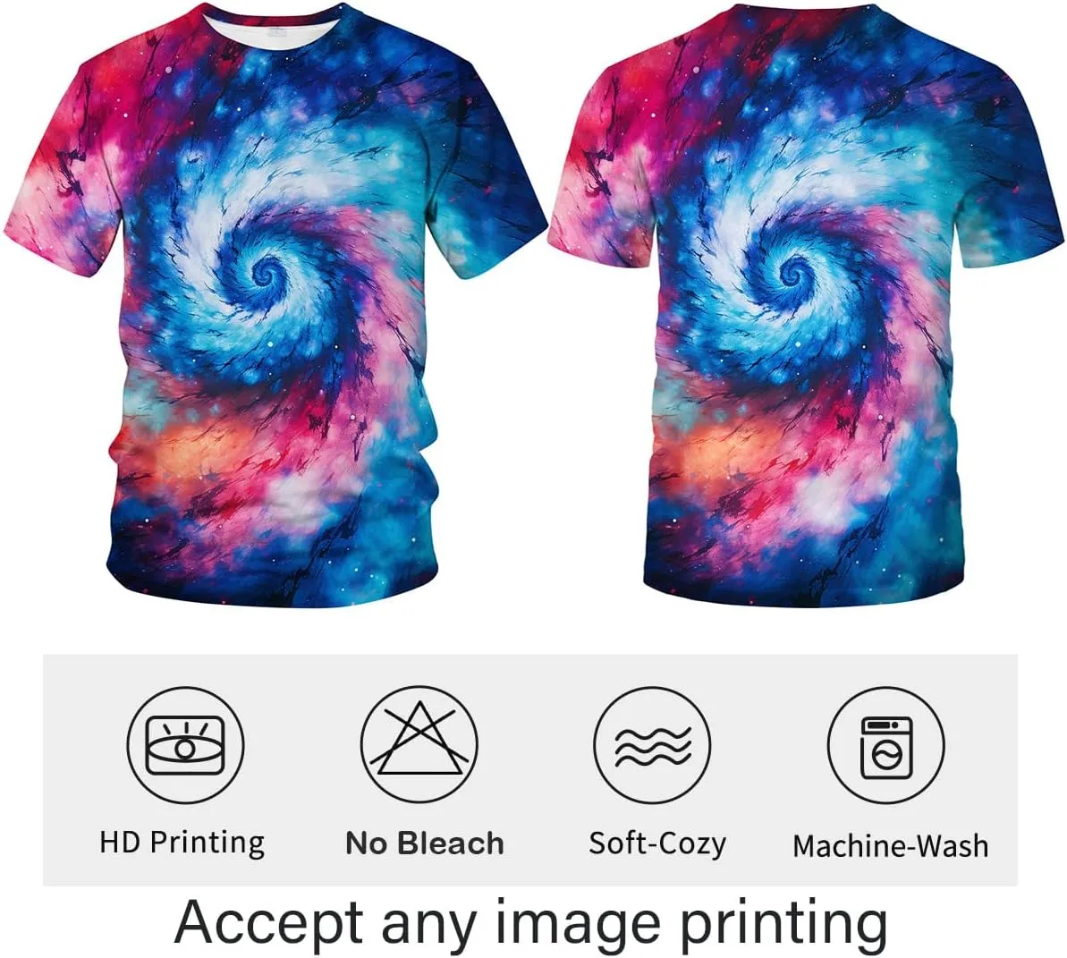 Novelty Tie-Dye T Shirt Funny Psychedelic Graphic Tee Shirt