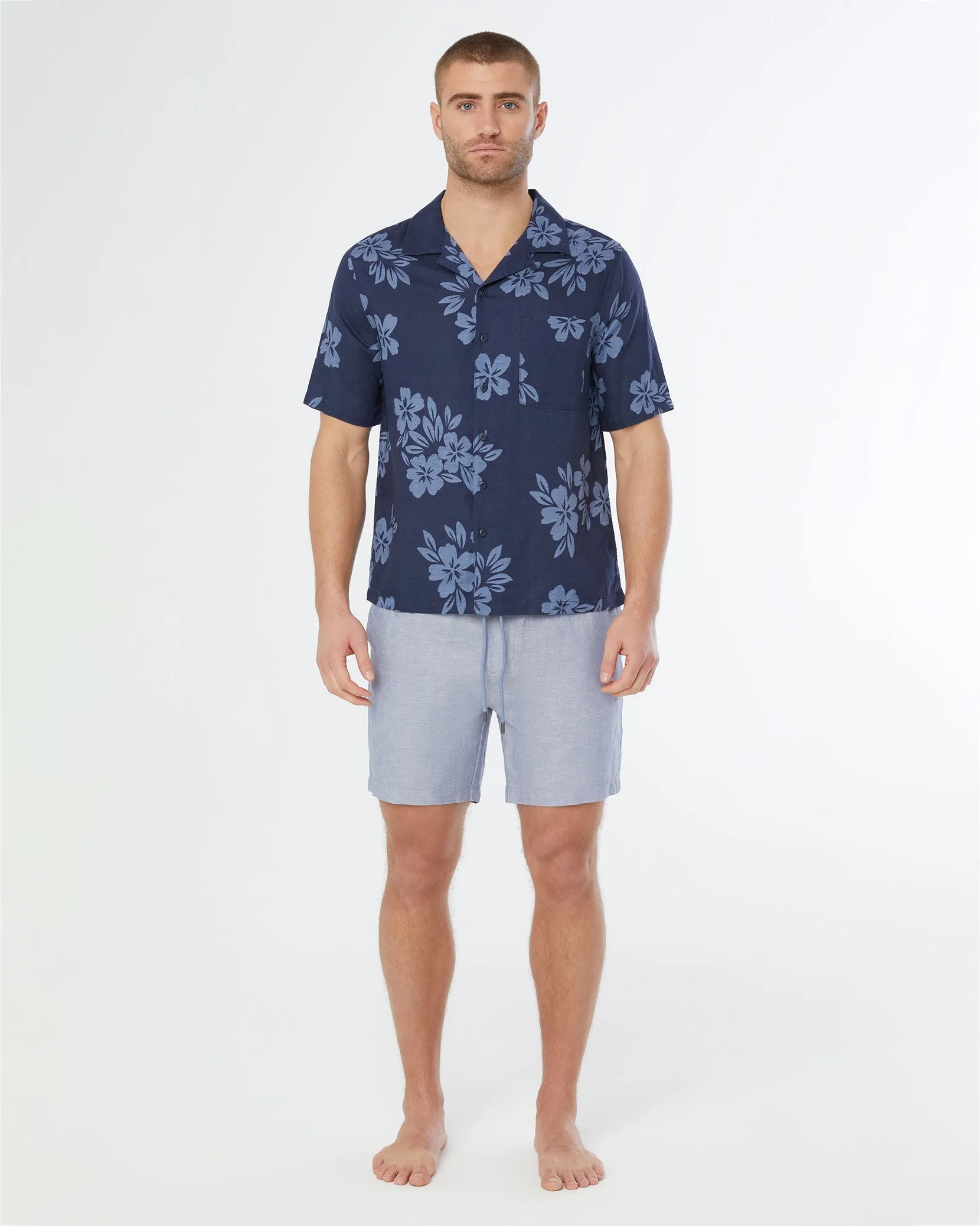 Onia Air Linen Convertible Vacation Shirt