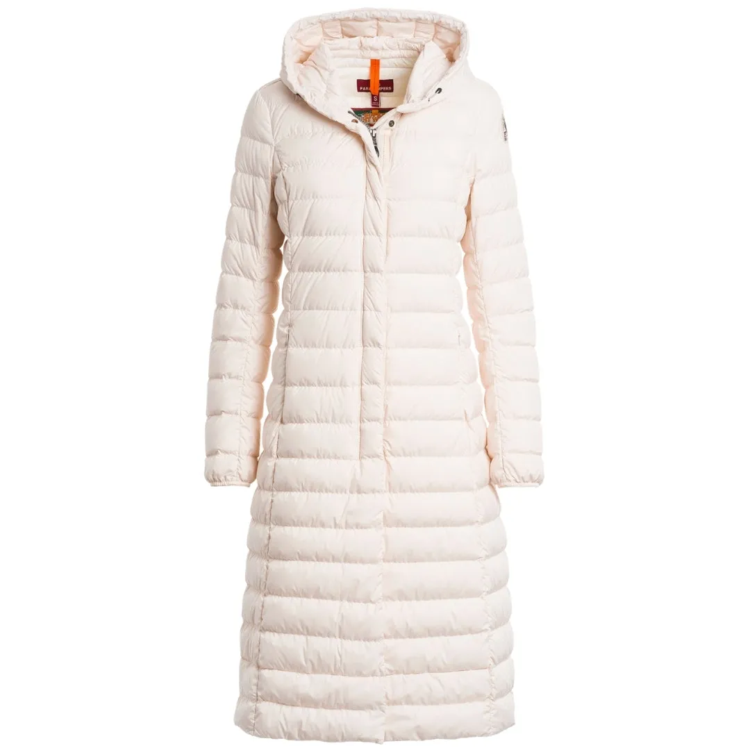 Parajumpers Omega White Long Down Jacket