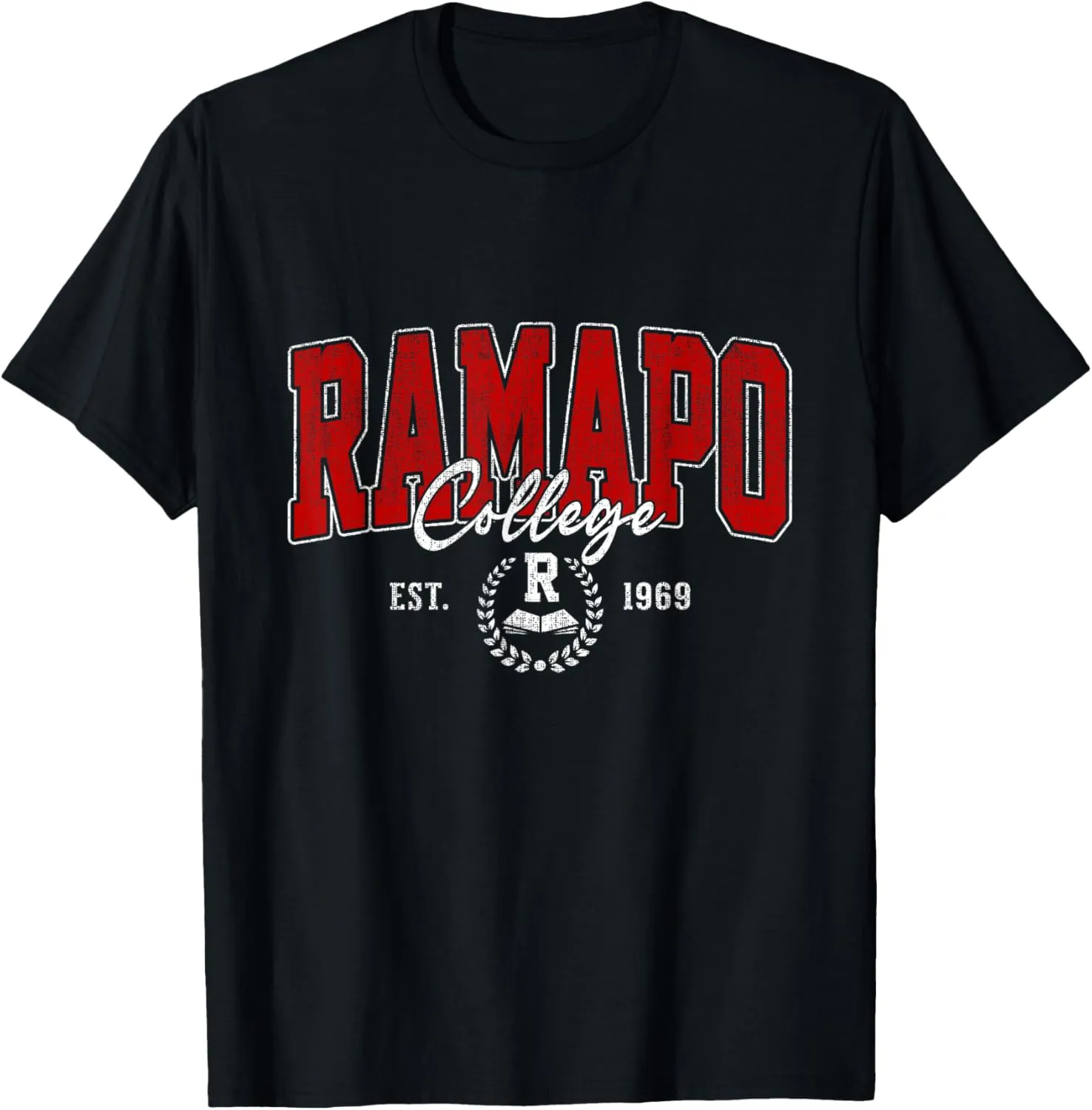 Ramapo Arch Vintage Athletic Sports Design Tee T-Shirt