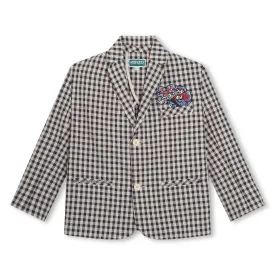 Seersucker and Flowers Suit Jacket