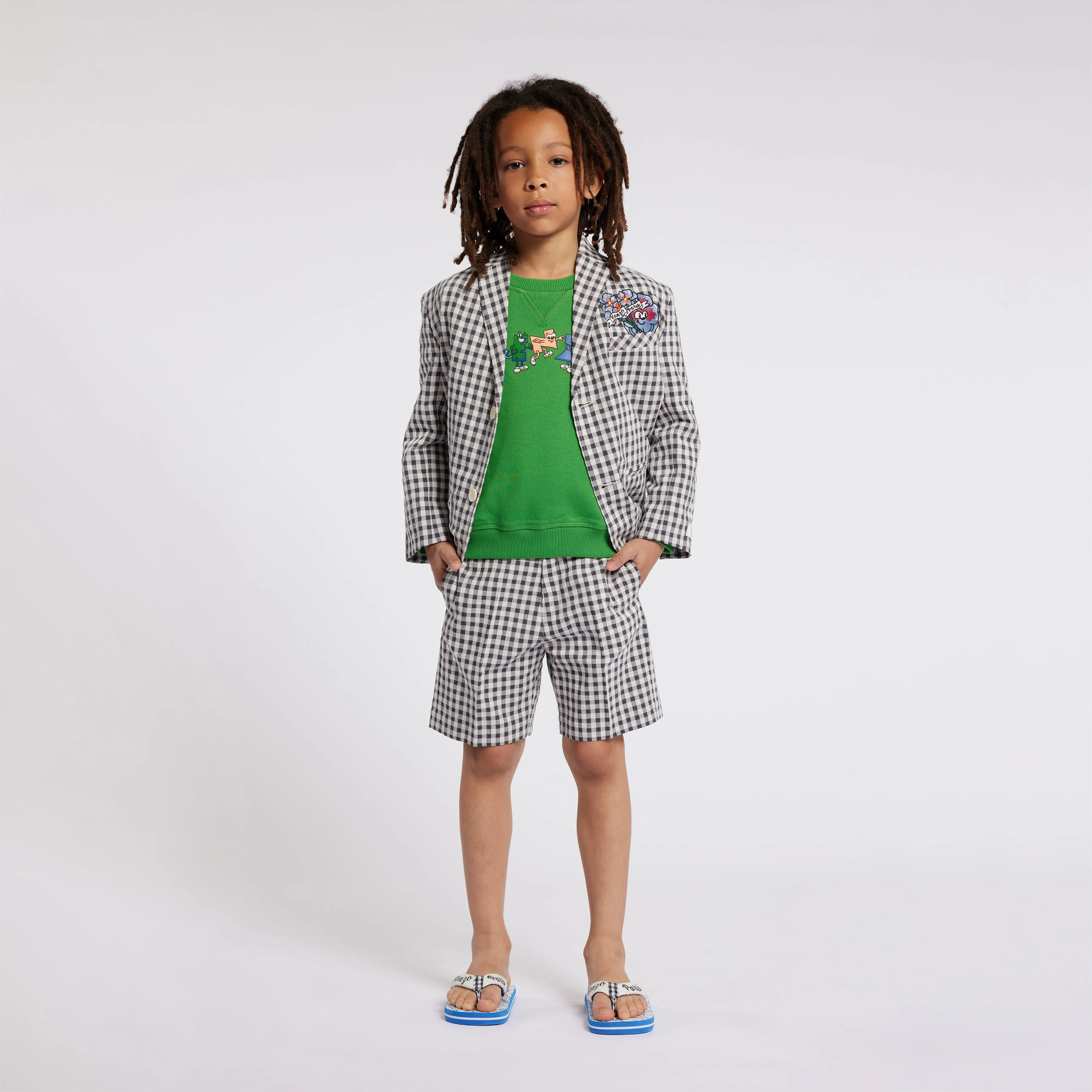 Seersucker and Flowers Suit Jacket