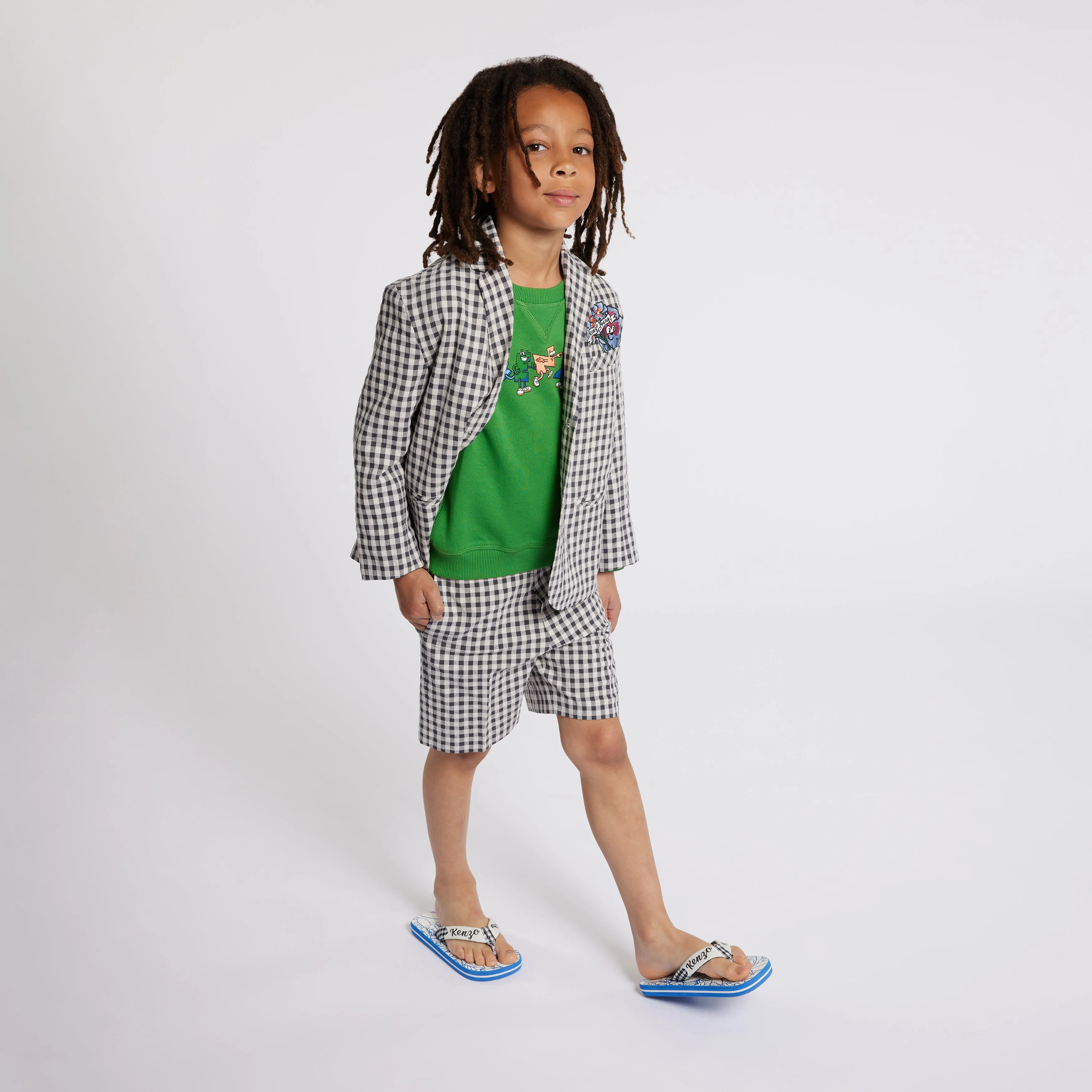 Seersucker and Flowers Suit Jacket