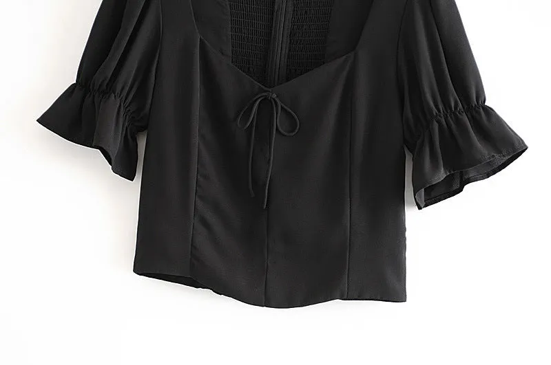 Short chiffon top