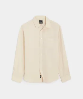 Slim Fit Sea Soft Irish Linen Shirt in Sand Dollar