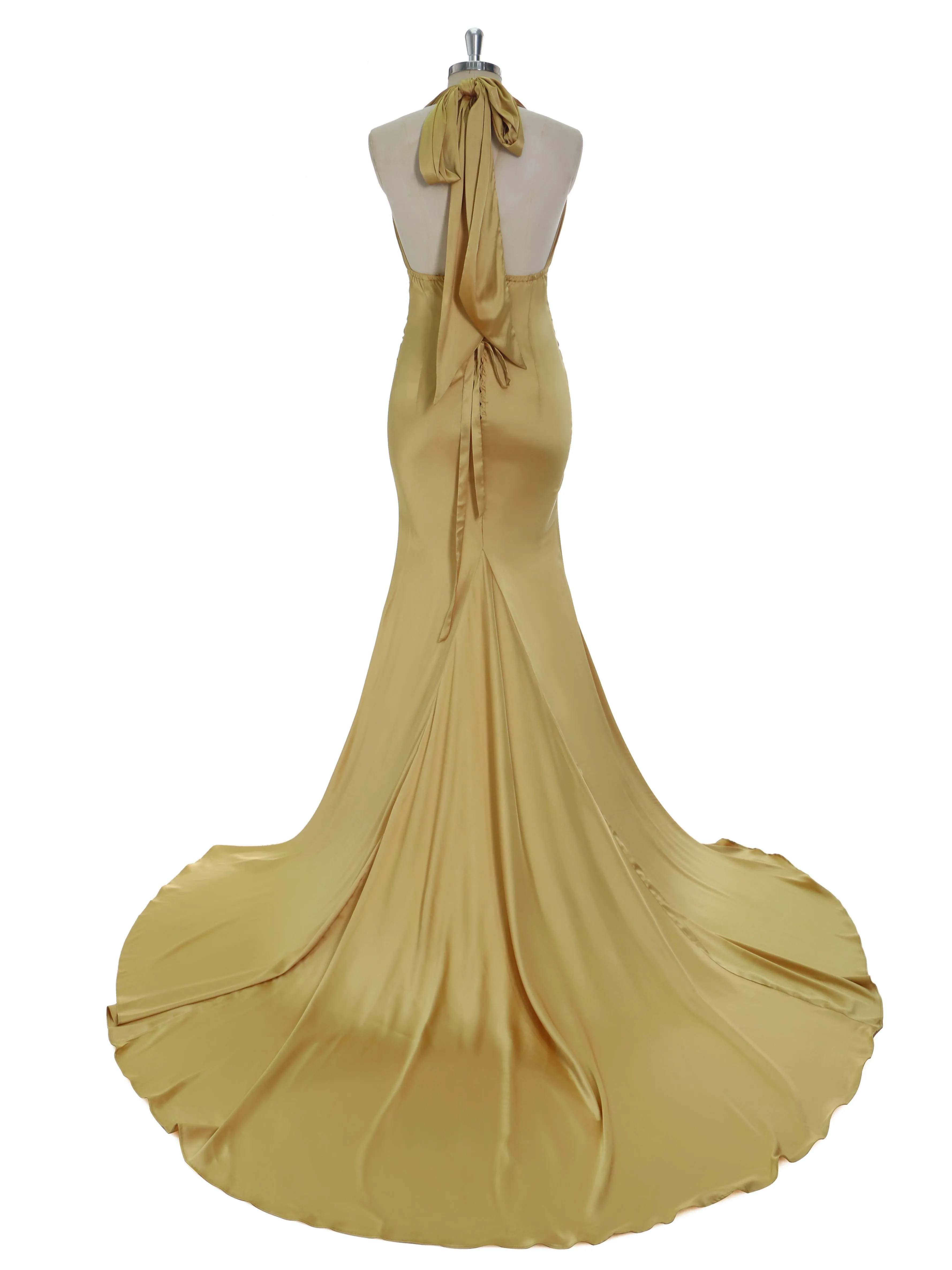 Stretchy Satin Mermaid Maternity Dress for Photo Shoot Maternity Gown YW240004