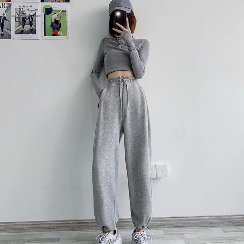 Sweatpants With Drawstring Cuffs