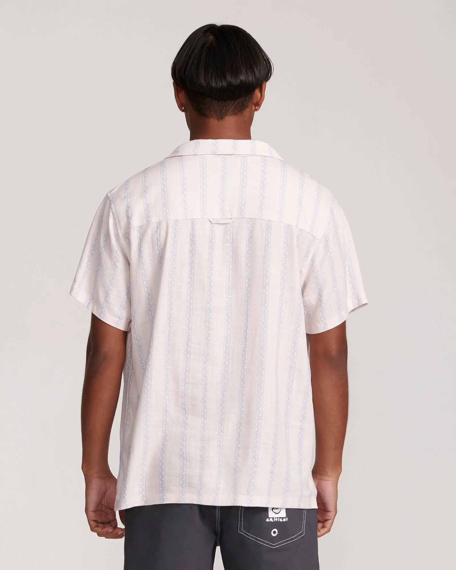 The Critical Slide Society Sideline Shirt in Salmon Stripe