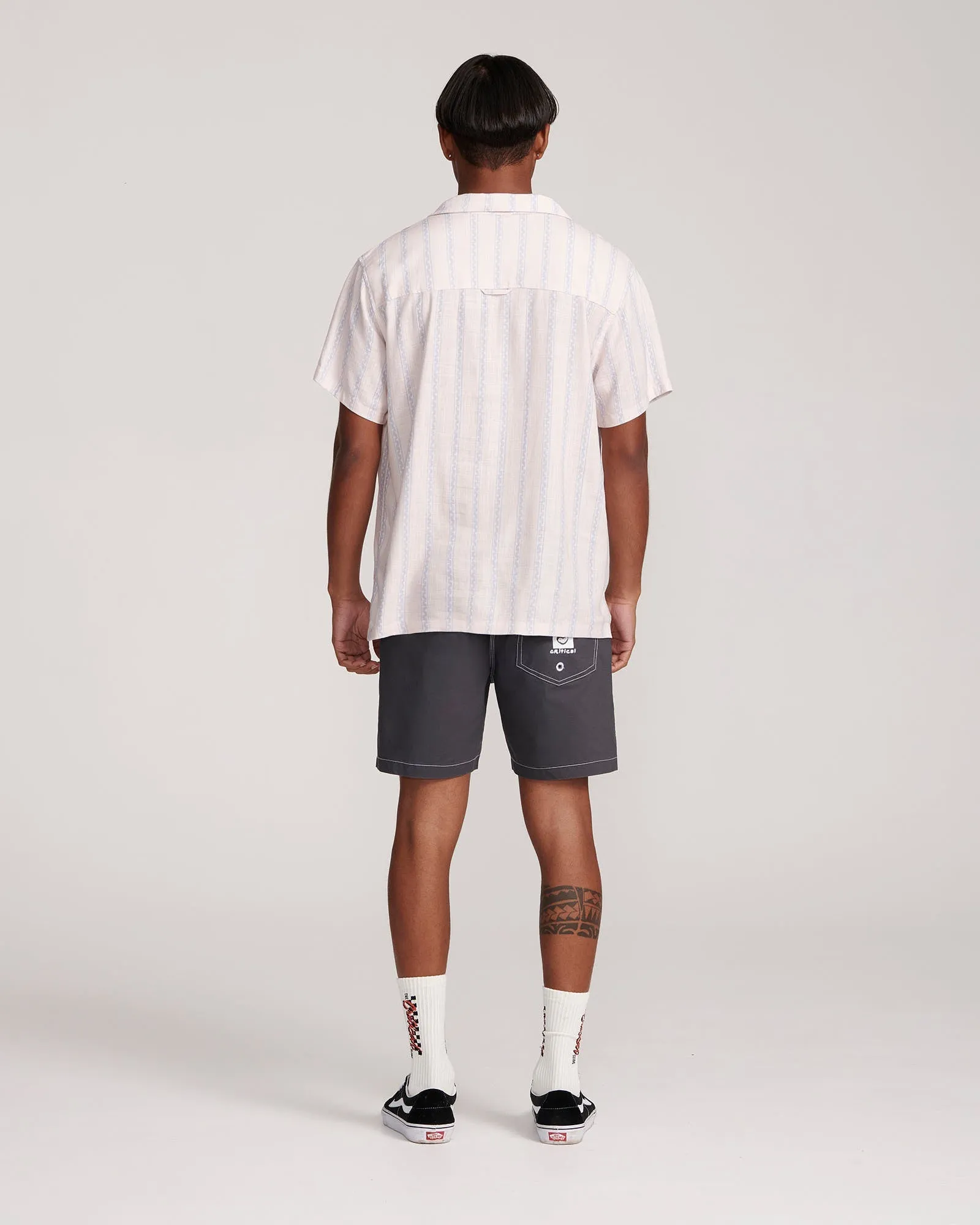 The Critical Slide Society Sideline Shirt in Salmon Stripe