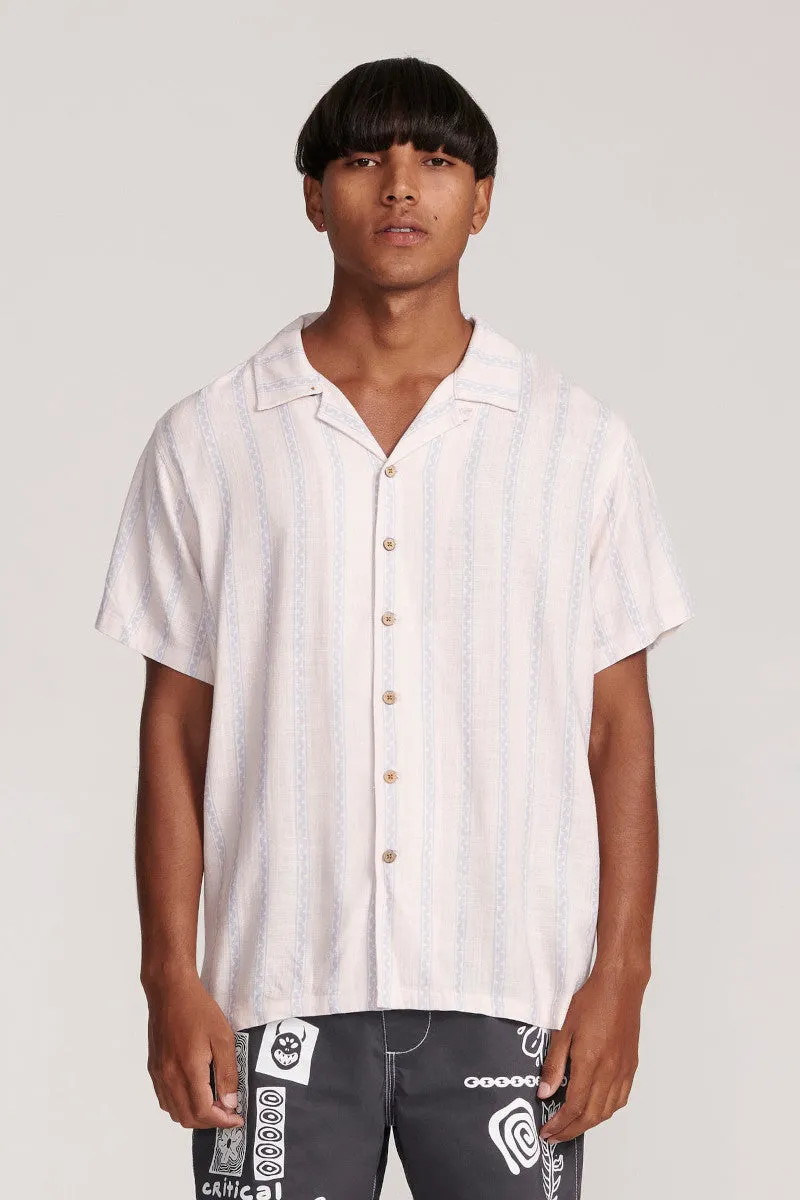 The Critical Slide Society Sideline Shirt in Salmon Stripe