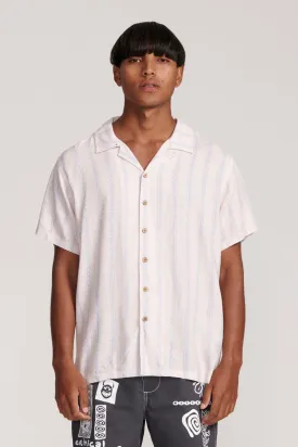 The Critical Slide Society Sideline Shirt in Salmon Stripe