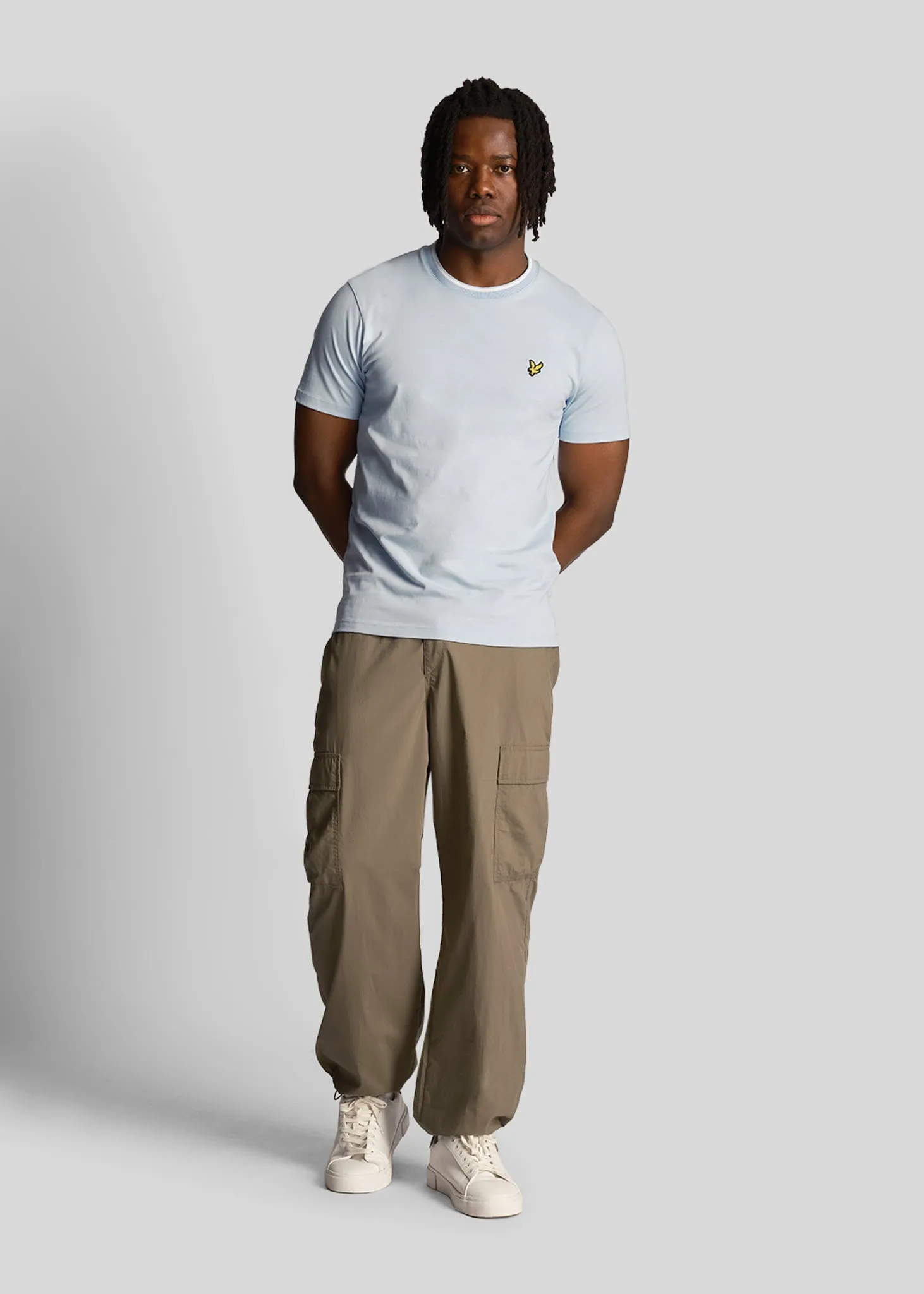 Tipped t-shirt - light blue white