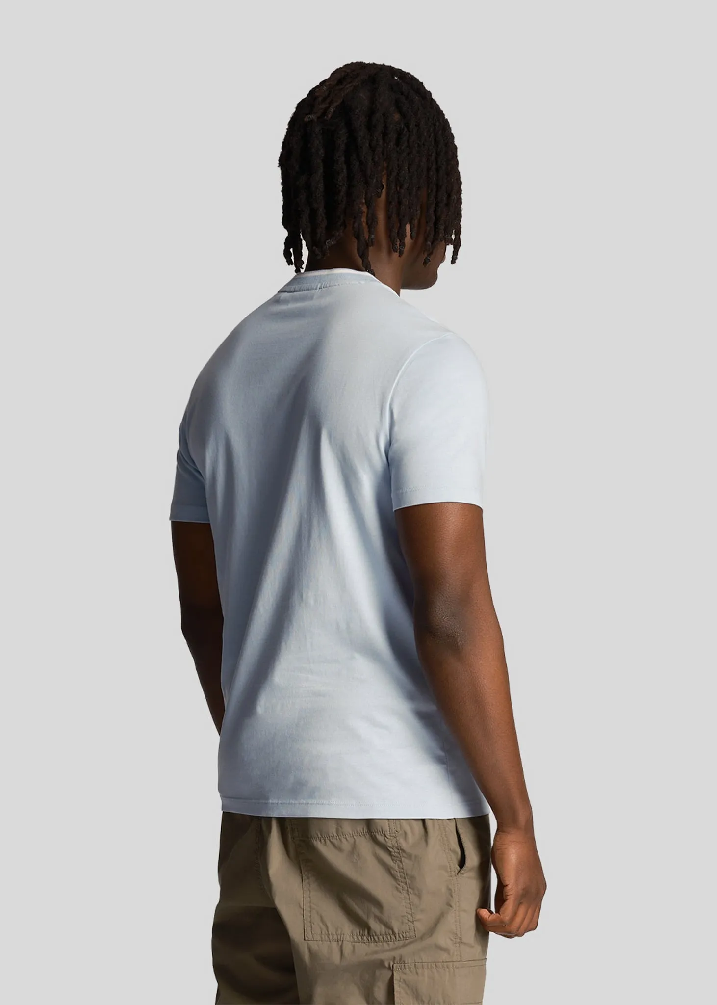 Tipped t-shirt - light blue white
