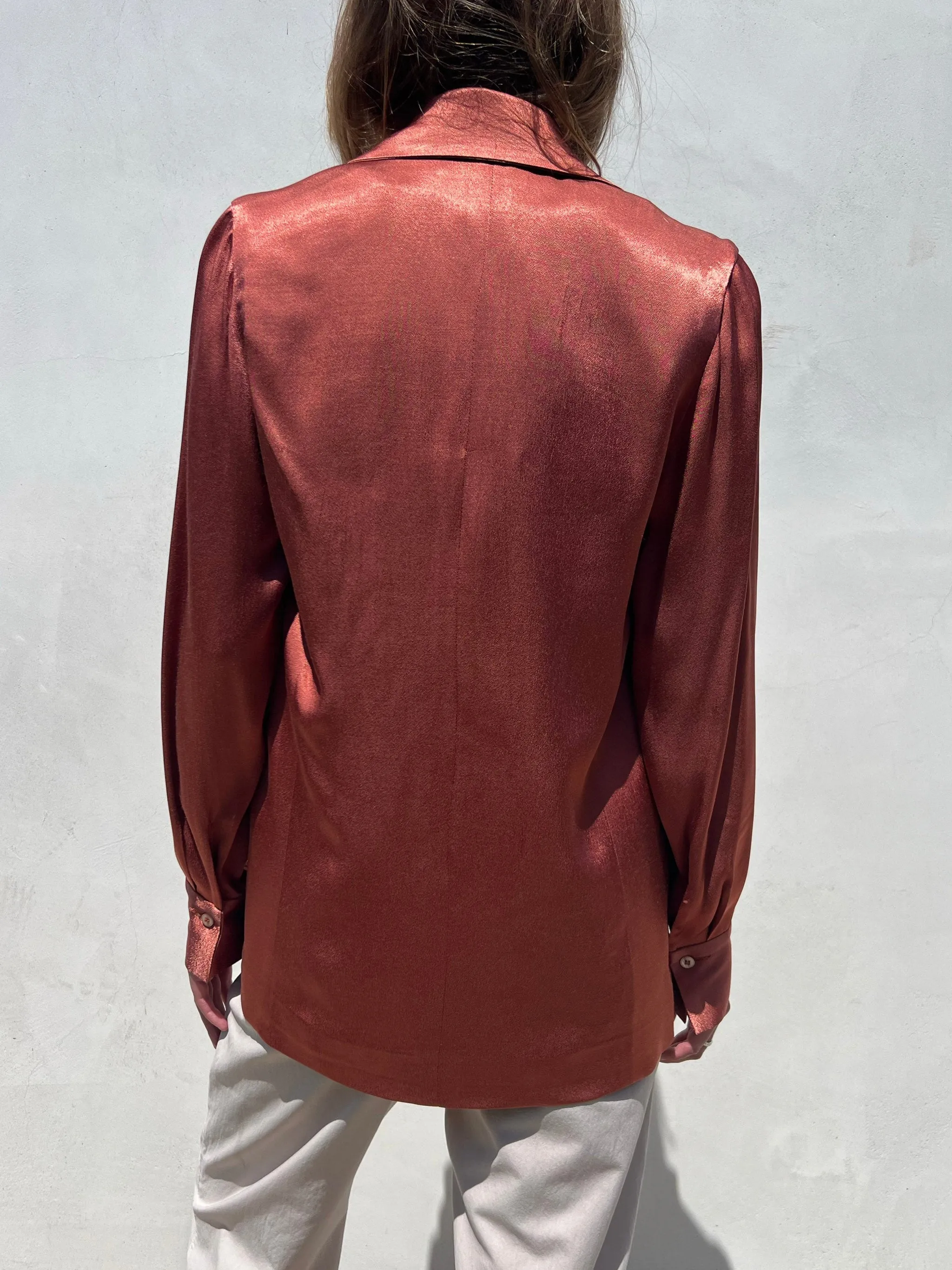 Tux Jacket in Italian Satin - Sable