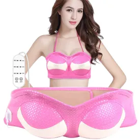 USB Charging Electric Breast Massage Bra Vibration Chest Massager Growth Enlargement Enhancer Breast Heating Stimulator Machine