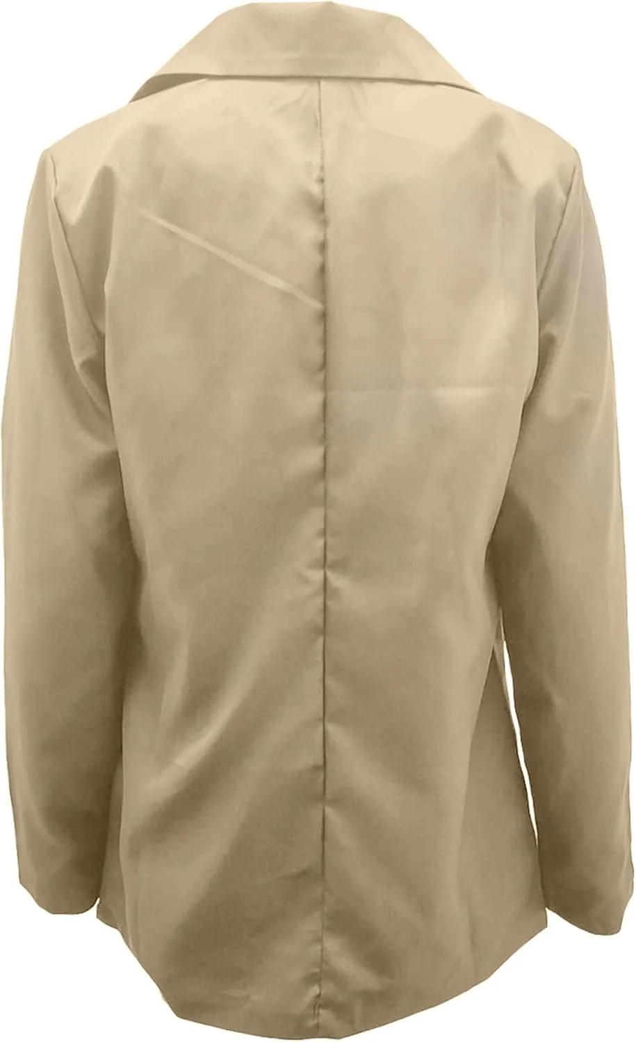 WIWIQS Women's Long Sleeve Open Front Blazer Lapel Work Office Casual Suit Solid Color Comfy Blazers