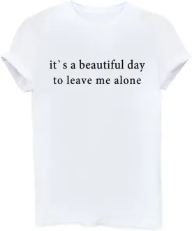 YITAN Letter Print Short Sleeve O Neck Women T Shirt Top