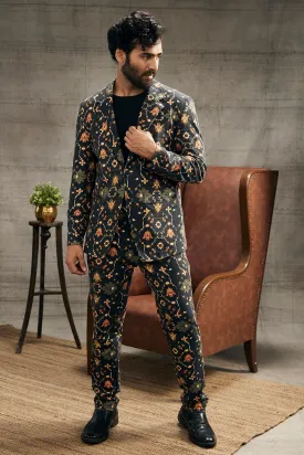 Zahra Printed Blazer Set