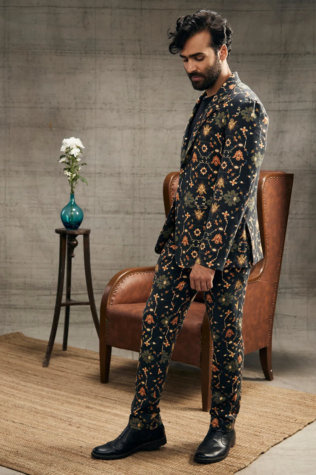 Zahra Printed Blazer Set